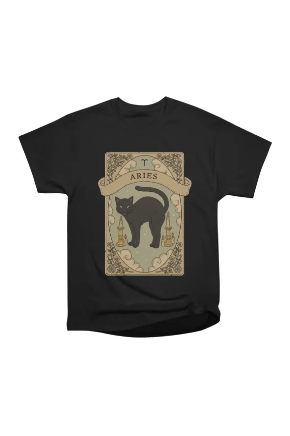 Aries Cats Astrology T-Shirt Tee Gift For Him Merch For Her Apparel For Friend