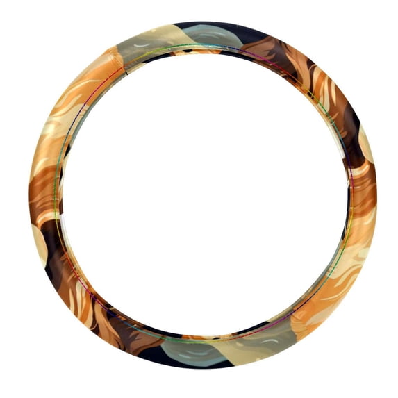 Aries Constellation 14.5 Inch Printing PVC Leather Car Wheel Cover, Steering Wheel Covers, Auto Accessories