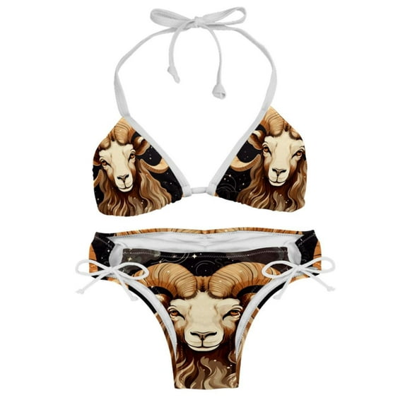 Aries Constellation Detachable Sponge Adjustable Strap Bikini Set Two-Pack Swim Suits for WomenToolStrip with applicable scenes