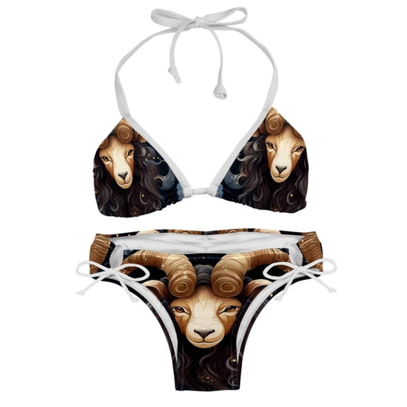 Aries Constellation Detachable Sponge Adjustable Strap Bikini Set Two-Pack Swimsuits for All Occasions