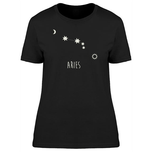Aries Constellation Doodle T-Shirt Women -Image by Shutterstock, Female Large