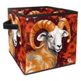 thumbnail image 1 of Aries Constellation Foldable Clothes Storage Organizer Bins with Handle, 10.8"x10.5"x10.6", Large Capacity, 1 of 6
