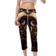 Aries Constellation High Waist Capris Not SeeThrough Printed Leggings