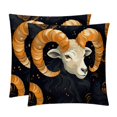 thumbnail image 1 of Aries Constellation Luxurious Velvet Throw Pillow Covers Inserts - Set of 2 Bed Pillow Inserts with Unique Patterns - Available in Sizes 16x16, 18x18, 20x20 Inches for Throw Pillow, 1 of 6