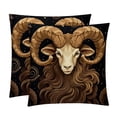 thumbnail image 1 of Aries Constellation Luxurious Velvet Throw Pillow Covers Set of 2 - Chair Pillow Covers with Unique Patterns - Throw Pillow Inserts Included, Available in 16x16, 18x18, 20x20 Inches, 1 of 6