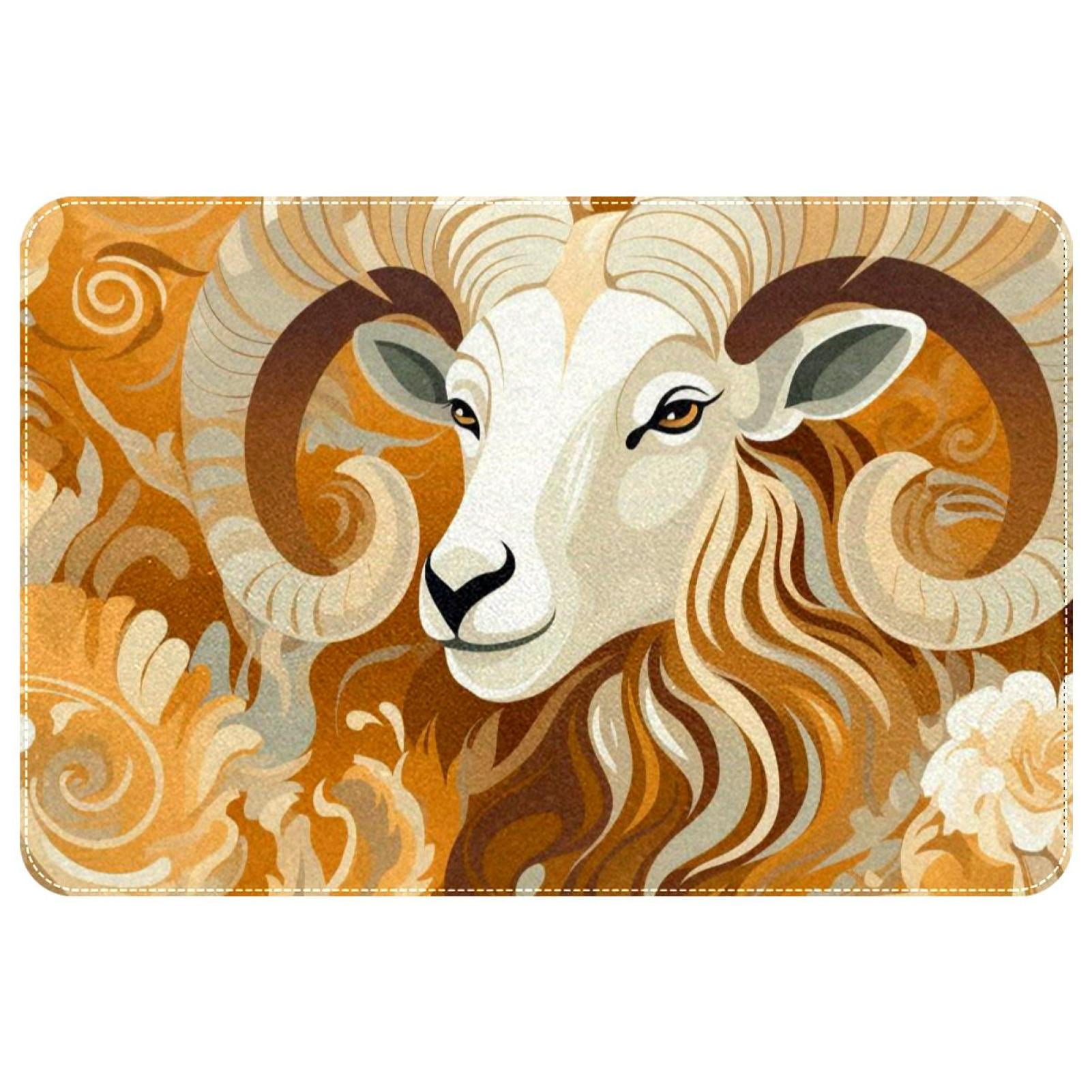 Aries Constellation Non-Slip Polyester Kitchen Mat Door Rugs Indoor Rug ...