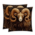 Aries Constellation Set Decorative Pillows Covers, Velvet Throw