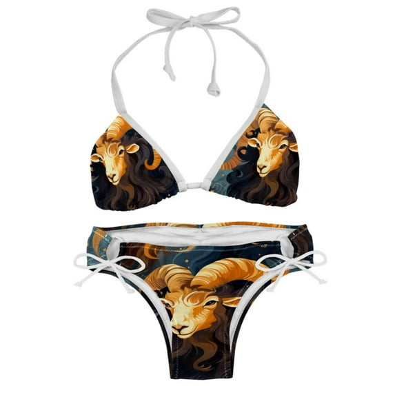 Aries Constellation Swimming Suit Bikini Set Bikinis, Detachable Sponge, Adjustable Strap, Two-Pack, Beach Pool Party Vacation Wear