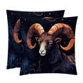 Aries Constellation Velvet Throw Pillow Covers Set with Unique Patterns