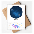 thumbnail image 1 of Aries Constellation Zodiac Sign Welcome Back Greeting Cards Envelopes Blank, 1 of 4