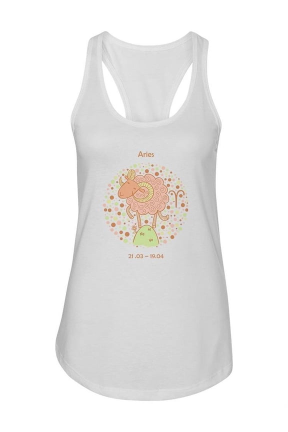 Aries Cute Design Tank Women -Image by Shutterstock, Female Medium