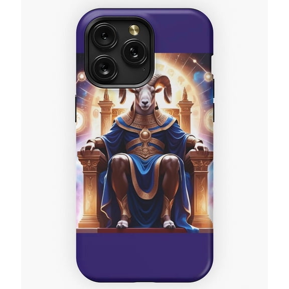 Aries Emperor Zodiac Ram Astrology Graphic Art A3014 Phone Case for iPhone 11 to 17 Pro Max