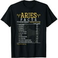 thumbnail image 1 of Aries Facts Zodiac Sign T-Shirt, 1 of 5