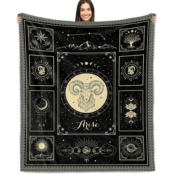 Aries Gifts for Women, Aries Gifts for Men, Aries Gifts Blankets 50"X 60", Astrology Gifts for Women, Birthday Gifts for Women, Constellation Blankets