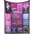 thumbnail image 1 of Aries Gifts for Women, Zodiac Gifts for Women, Astrology Gifts for Women, Zodiac Blanket, Aries Blanket, April Birthday Gifts for Women Blankets 50" X 60", 1 of 6