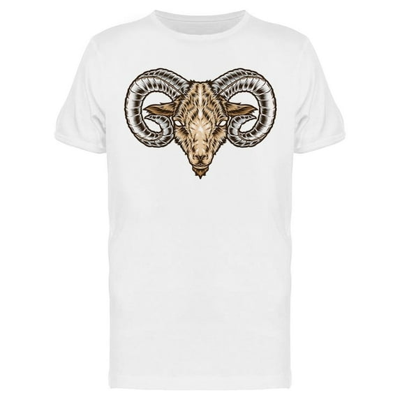 Aries Head Design T-Shirt Men -Image by Shutterstock, Male Large