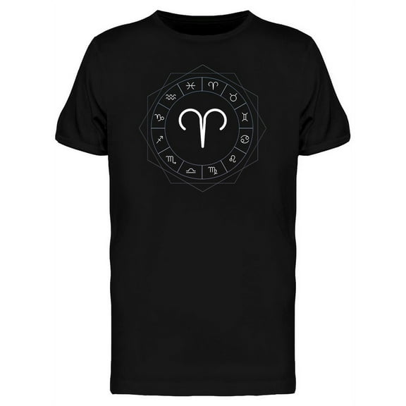 Aries Horoscope Zodiac Graphic Tee Men's -Image by Shutterstock