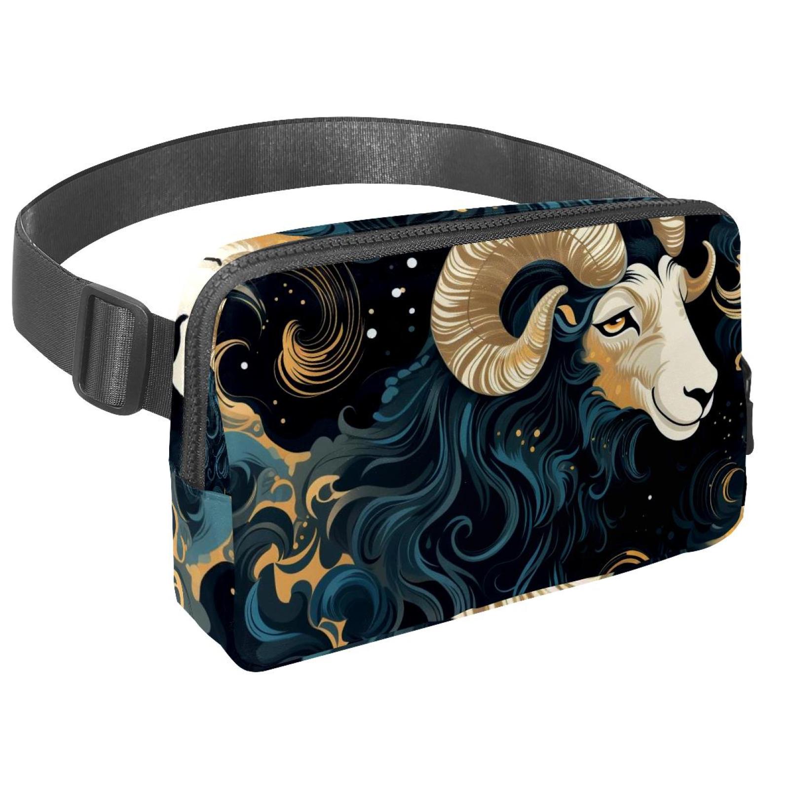 Aries Lightweight Adjustable Waist Bag with Extension Strap - Unisex Sling Bag for Travel and Outdoor Activities