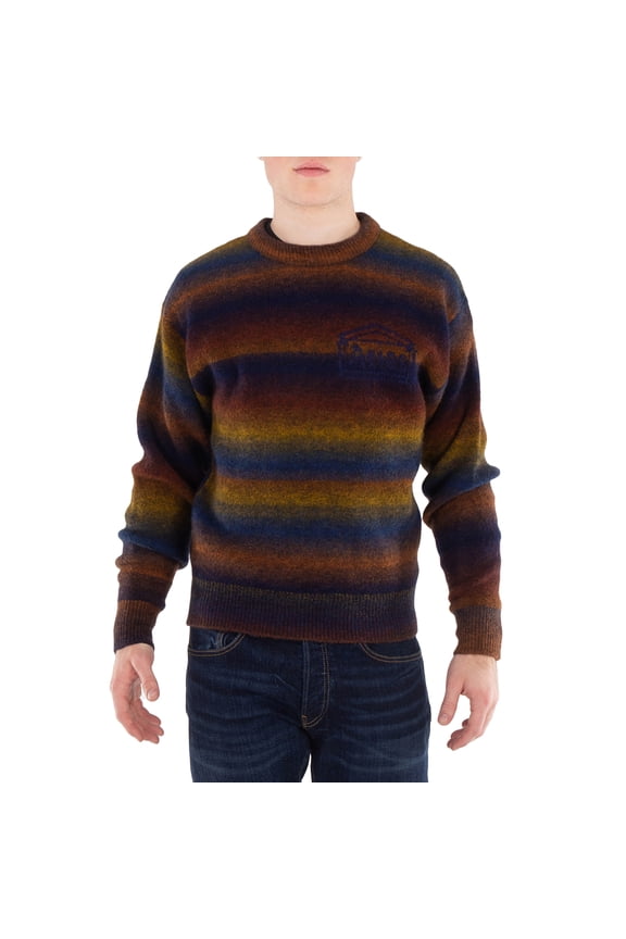 Men's Multi Boucle Space Knit Sweater, Size Medium