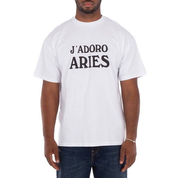 Aries Men's White Baby Fit J'Doro T-Shirt, Size X-Small