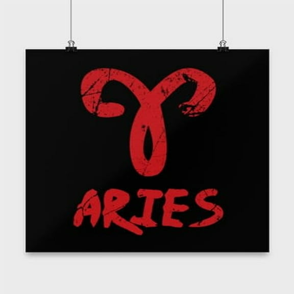 Aries Zodiac Sign Art - Astrology Lovers - 13x13 Poster Print - Home Decor