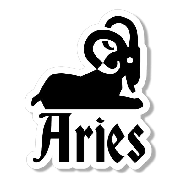 Aries Ram Zodiac Astrological Astrology Car Truck Vinyl Sticker Decal 3.75"