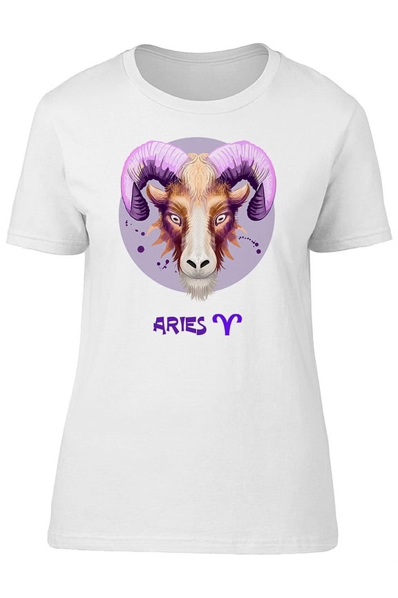 Aries Ram Zodiac Symbol T-Shirt Women -Image by Shutterstock, Female Small