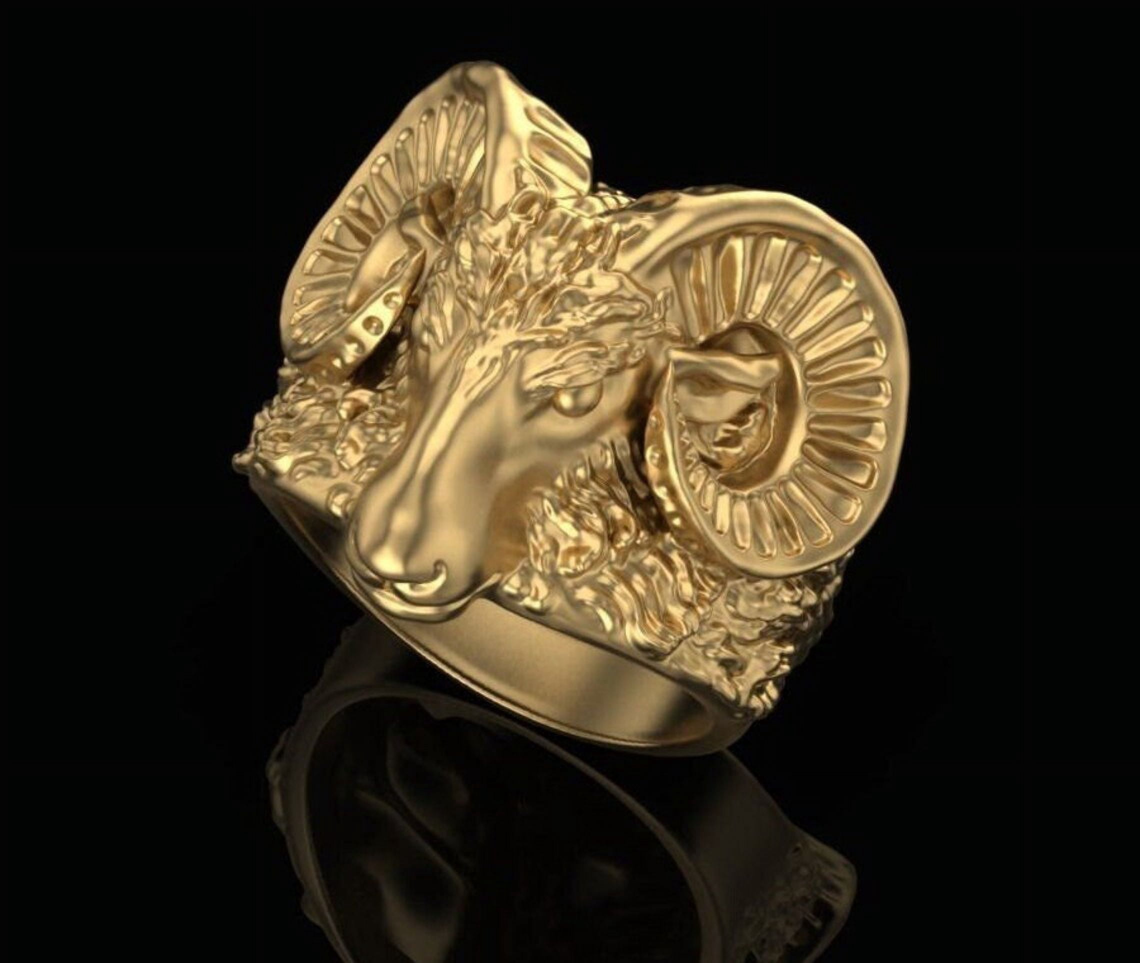 Aries Ring, Aries Zodiac Statement Rings, Heavy Chunky 3D Pop Out ...