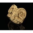 thumbnail image 1 of Aries Ring, Aries Zodiac Statement Rings, Heavy Chunky 3D Pop Out RingChristmas Gift For Beloved, 1 of 7