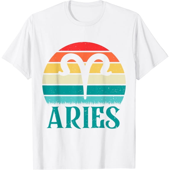 Aries Sunset Zodiac T-Shirt100% cotton
