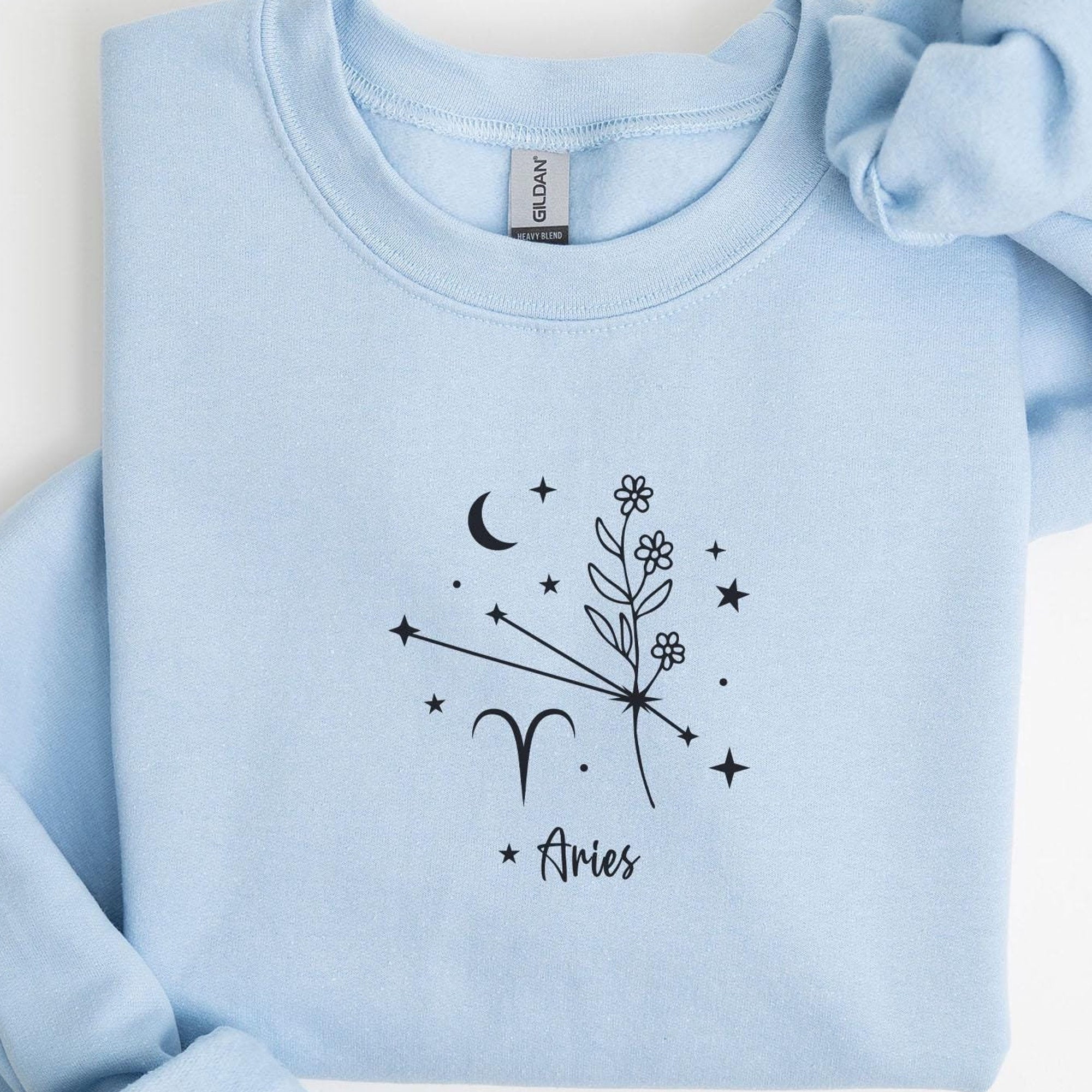 Aries TShirt Zodiac Crewneck Astrology Shirt Aries Constellation Stars aries-tshirt-zodiac-crewneck-astrology-shirt-aries-constellation-stars