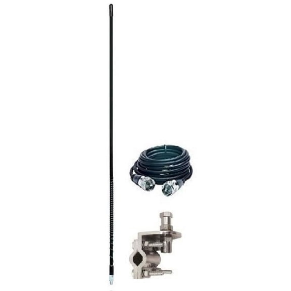 Aries Technology 10804 2 ft. Black Mirror Mount 2 Groove Kit