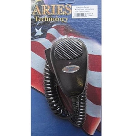 Aries Technology 50043 4-Pin Power Microphone for Cobra & Uniden