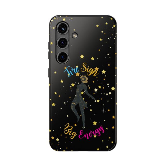 Pink Polar Samsung Galaxy S24 Aries Fire Sign, Big Energy Phone Case
