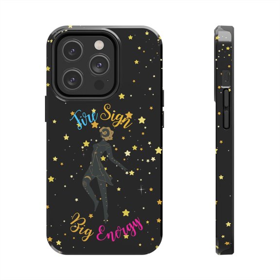 Pink Polar Apple iPhone 14 Pro Aries Fire Sign, Big Energy Phone Case