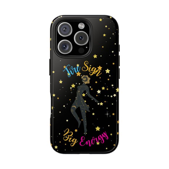 Pink Polar Apple iPhone 16 Pro Aries Fire Sign, Big Energy Phone Case