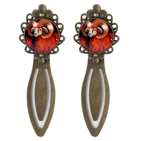 Aries Vintage Copper-Colored Lace Bookmarks: Stainless Steel Gifts for Readers and Book Lovers - Includes 2 Bookmarks