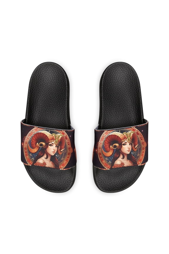 Aries Zodiac Anime Women's PU Slide Sandals