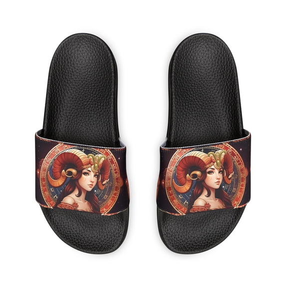 Aries Zodiac Anime Women's PU Slide Sandals
