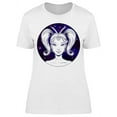 thumbnail image 1 of Aries Zodiac Beautiful Girl Face T-Shirt Women -Image by Shutterstock, Female Small, 1 of 2