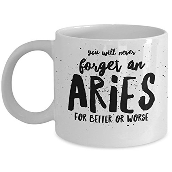 Aries 11 oz Coffee Mug - Unique Gift Idea for Astrology Lovers White Ceramic