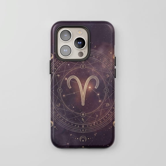 Aries Zodiac Phone Case 17 16 15 14 13 12 11 Pro Max Constellation Art