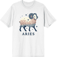 thumbnail image 1 of Aries Zodiac Sign Adult White Crew Neck Short Sleeve Tee-XS, 1 of 4