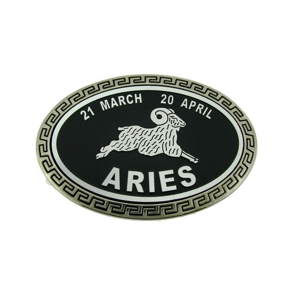 Aries Zodiac Sign Belt Buckle with Bottle Opener Calender Astrology Horoscope Birthday Star