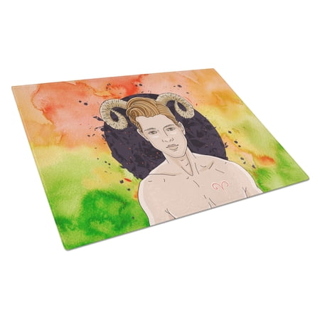 Aries Zodiac Sign Glass Cutting Board Large