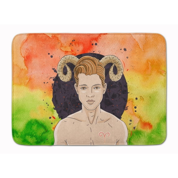 Aries Zodiac Sign Machine Washable Memory Foam Mat