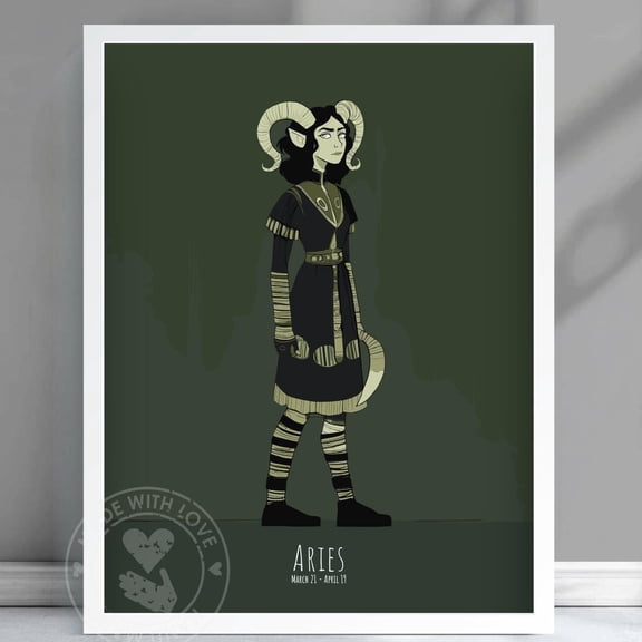 Aries Zodiac Sign Poster, Aries Horoscope Sign, Aries Star Sign, Aries Astrology, Astrological Sign, Birthday Gift, Aries - #Aries Wall Art, Modern Wall Decor, 24x36 UNFRAMED