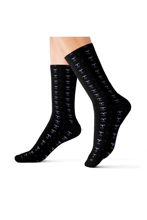 Aries Zodiac Sublimation Socks