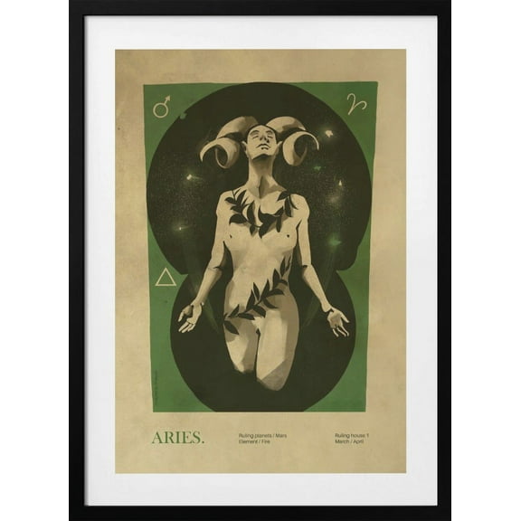 Aries print Framed Art Modern Wall Decor