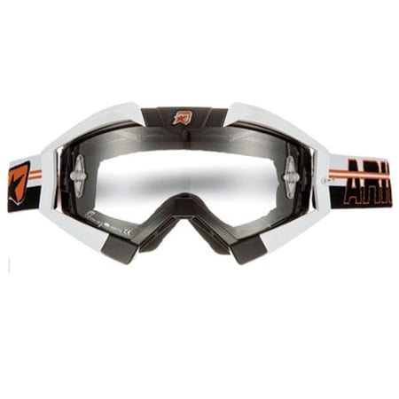 Ariete 13950-TNBO Mx Goggles Riding Crows Top Black, White Outriggers, Orange St